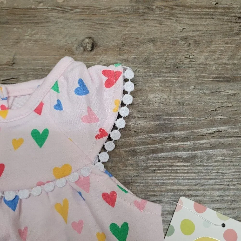 Little Me Dillard's Heart Print Girls 3 Months Jumpsuit & Headband, 2 Piece‎ Set